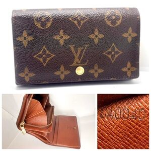 Good condition authentic Louis Vuitton Monogram Tresor wallet CA0040